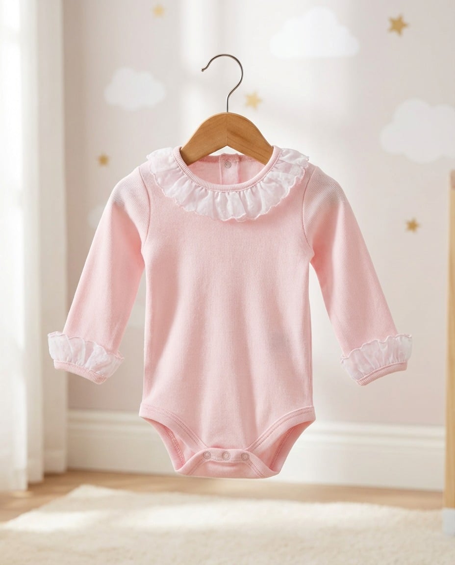 Body algodón 100% cuello y puño puntilla RF/2200 - Imagen 5