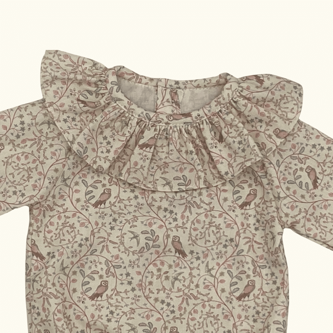 Pelele estampado cuello volante MASAN BEBÉ - Imagen 2