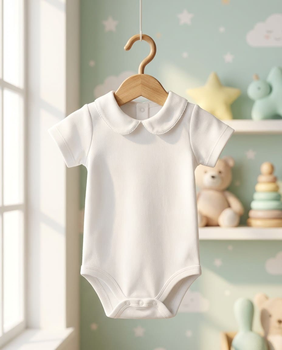 Body BABIDU algodón 100% M/corta cuello bebé RF/1192 - Imagen 4