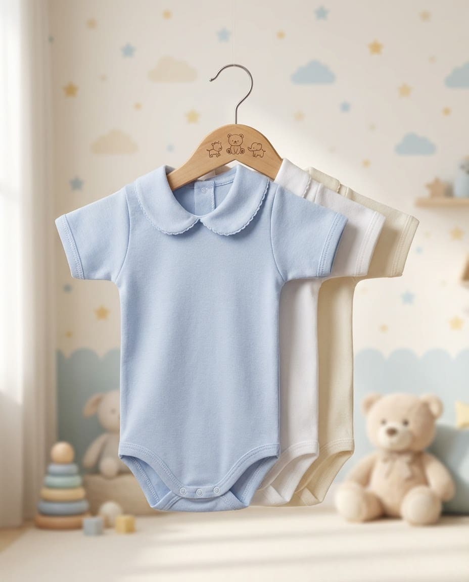 Body BABIDU algodón 100% M/corta cuello bebé RF/1192