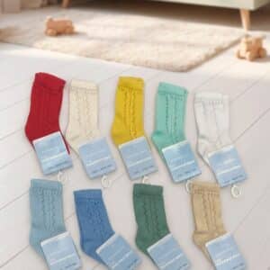 Calcetines altos calados Marca Carlomagno - Verde, Talla 000