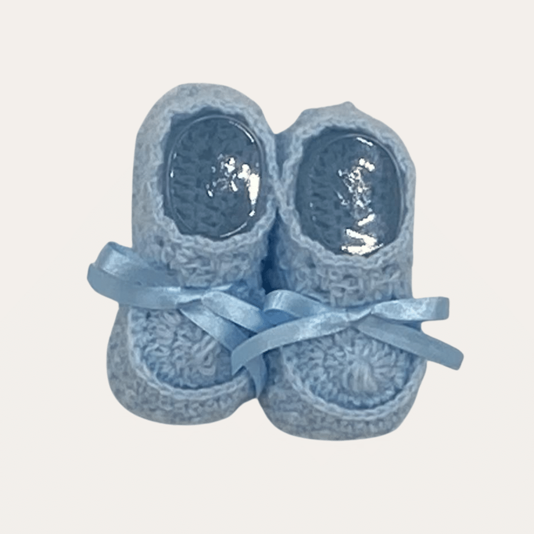 Patines Lana laso artesano Talla 0/3 meses RF/020 - Imagen 5