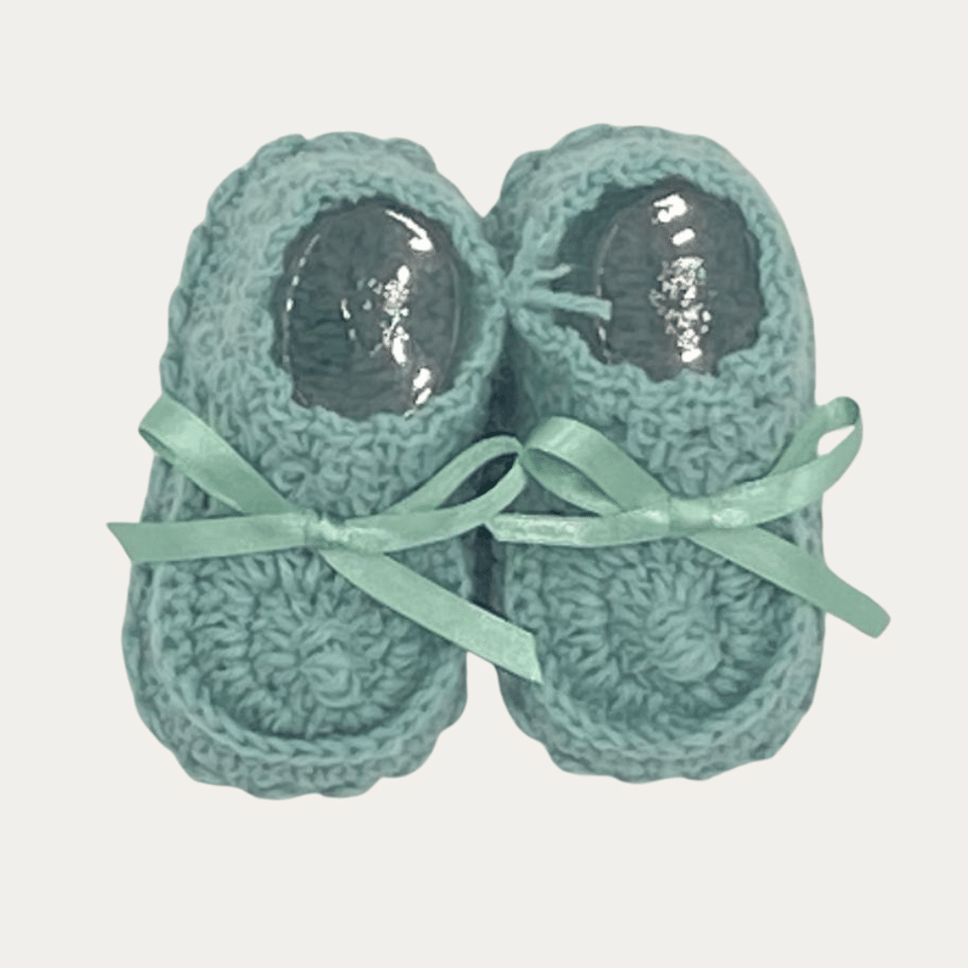 Patines Lana laso artesano Talla 0/3 meses RF/020 - Imagen 6