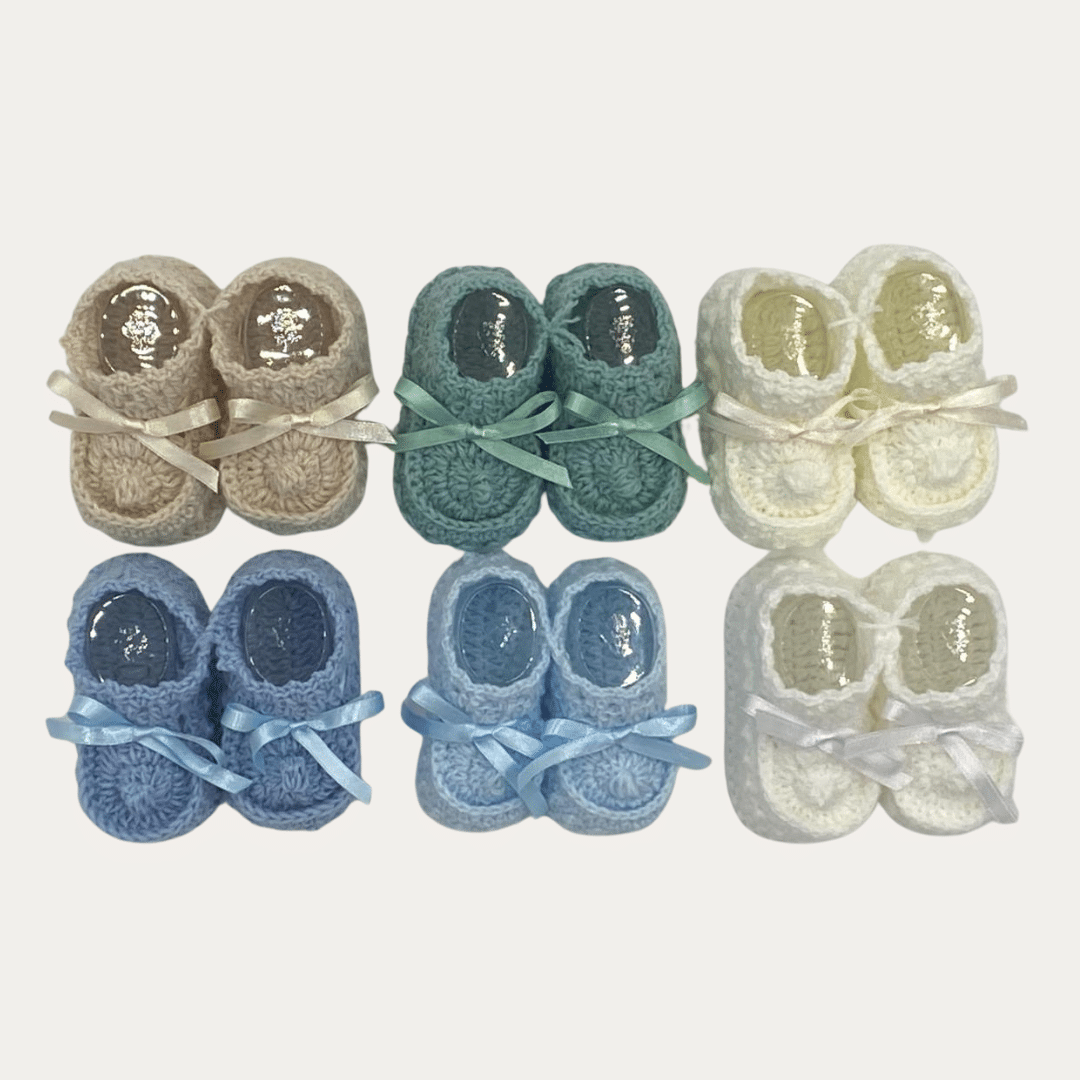 Patines Lana laso artesano Talla 0/3 meses RF/020