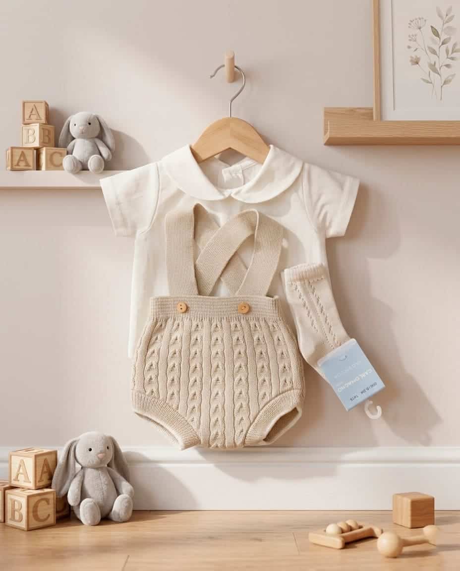 Conjunto hilo cubre tiranta camisa cuello bebé RF/595 - Imagen 4
