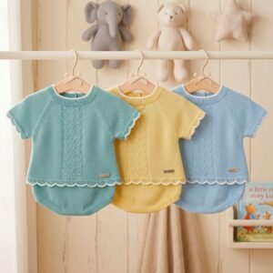 Conjunto hilo cubre pañal y jersey M/corta RF/1110