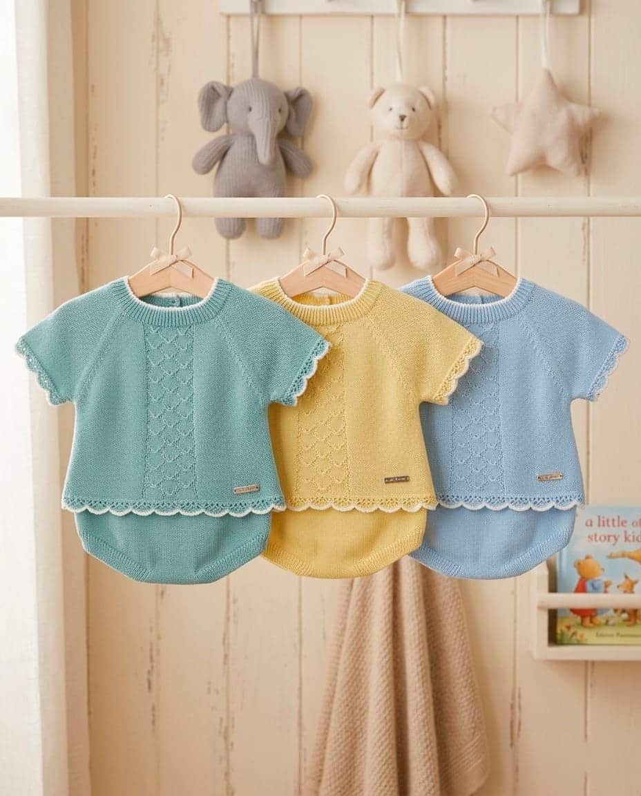 Conjunto hilo cubre pañal y jersey M/corta RF/1110
