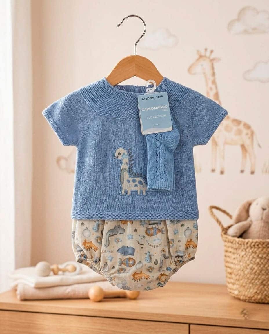 Conjunto cubre estampado dinosaurio jersey hilo RF/1320 - Imagen 2
