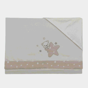 Juego coche tela algodón 100% 40x80cm estrella oso DENENES