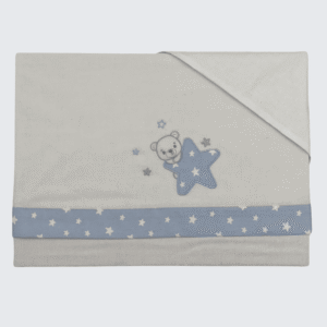 Juego cuna tela algodón100% estrella oso 60x1,20cm DENENES