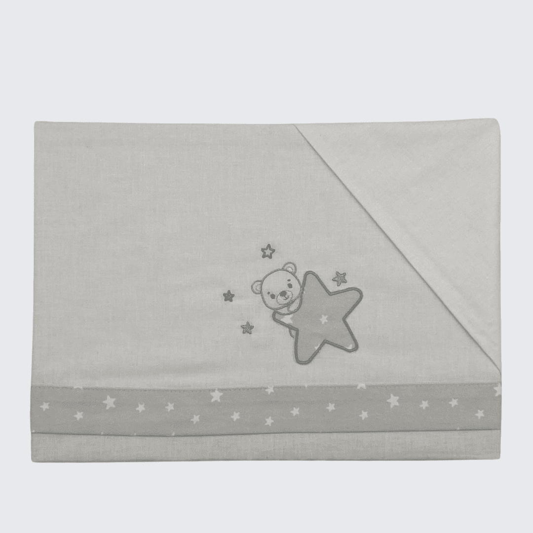 Juego minicuna algodón100% 50x80/90cm estrella oso DENENES