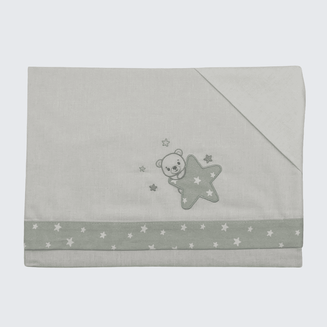 Juego minicuna algodón100% 50x80/90cm estrella oso DENENES - Imagen 5