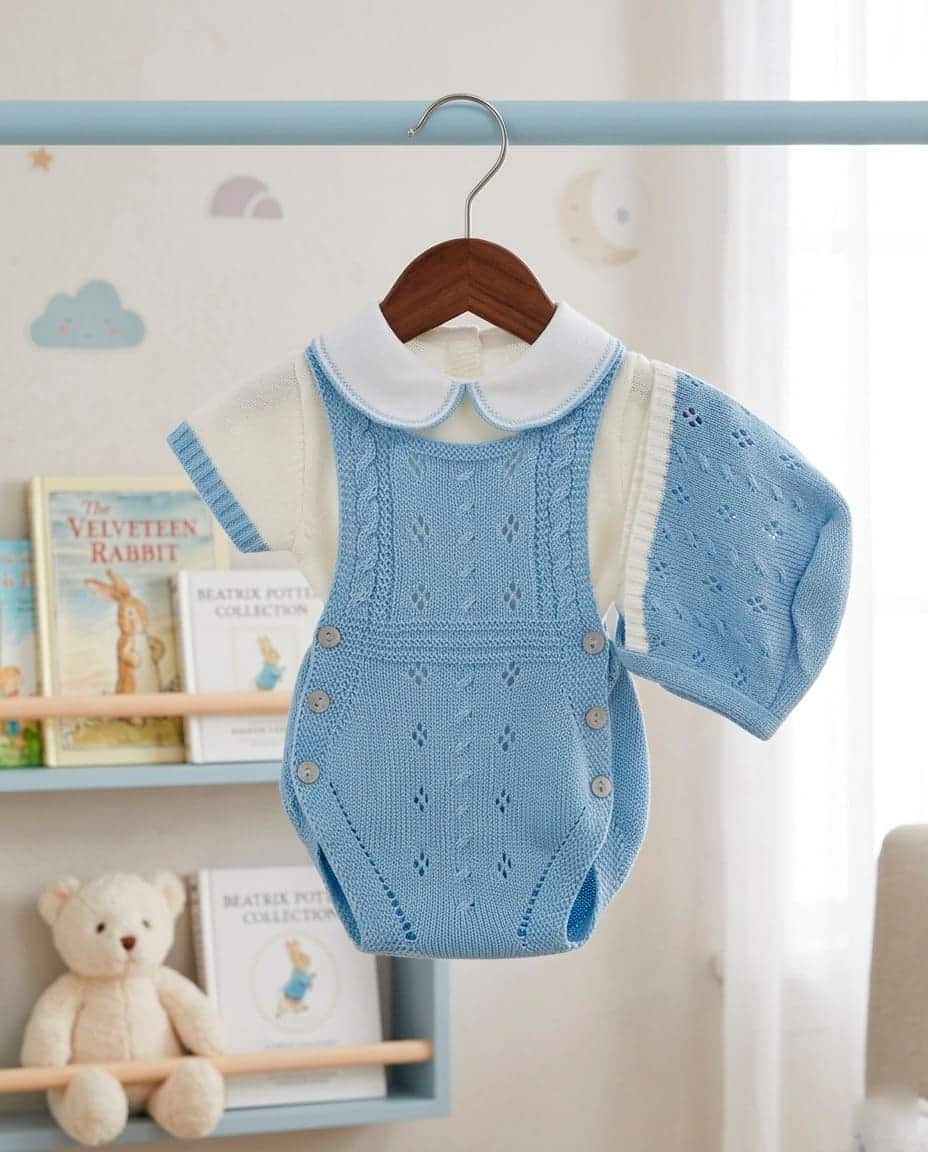 Peto-capota-hilo jersey M/corta cuello bebé RF/1876 - Imagen 4