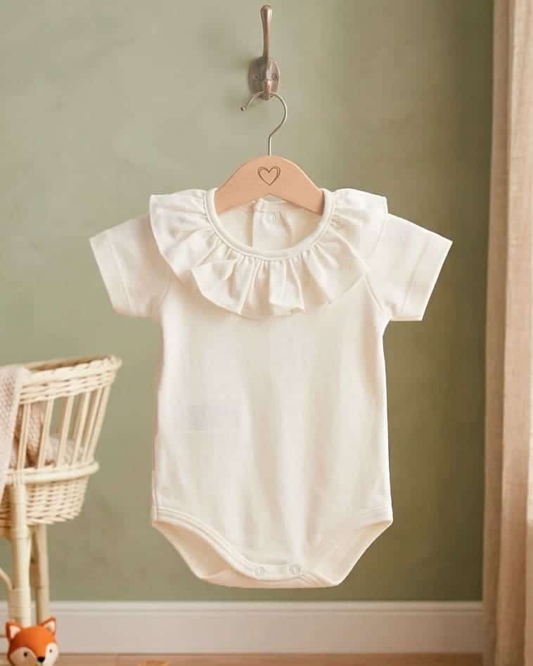 Body cuello volante M/C algodón 95% Elastano 5% RF/19121 - Imagen 2