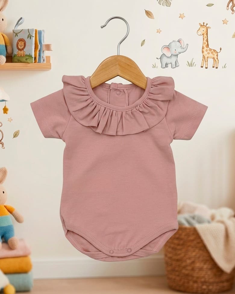 Body cuello volante M/C algodón 95% Elastano 5% RF/19121 - Imagen 3