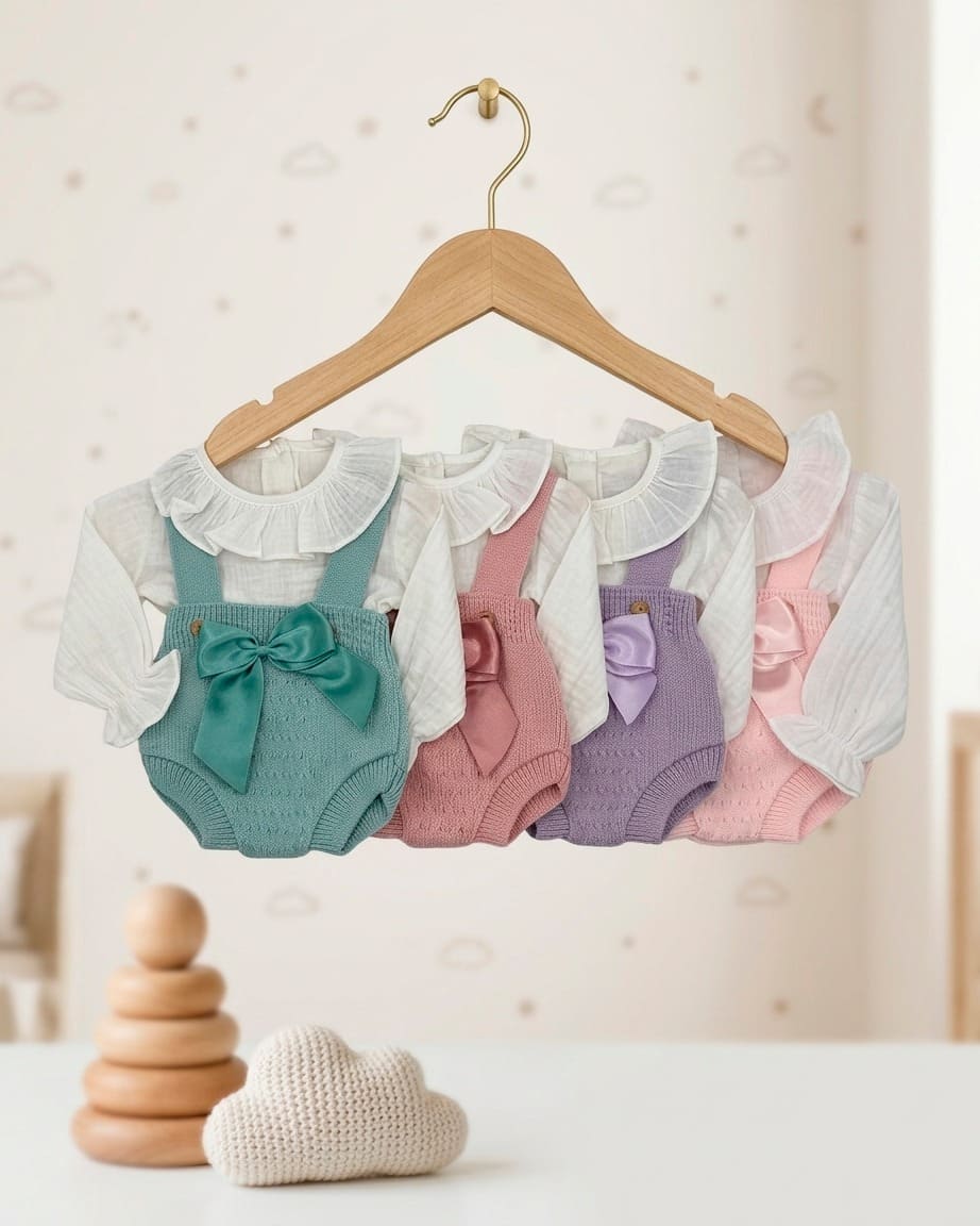 Conjunto cubre tiranta lana camisa bambula RF/595