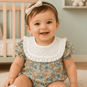 Pelele estampado flore cuello perforado MASAN BEBÉ