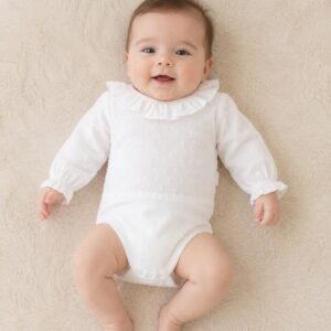 Body plumeti algodón 100% M/larga volante BABIDU RF/1731