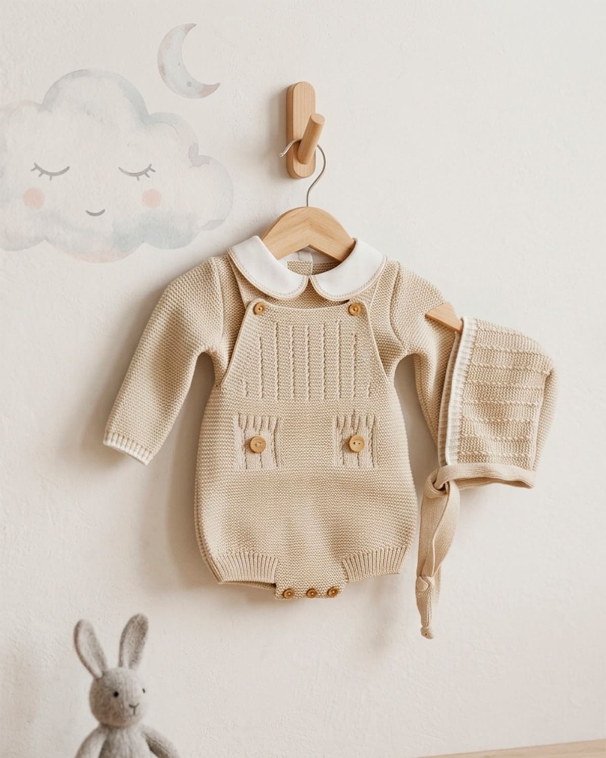Conjunto lana pelele tiranta jersey y capota RF/1953 - Imagen 4