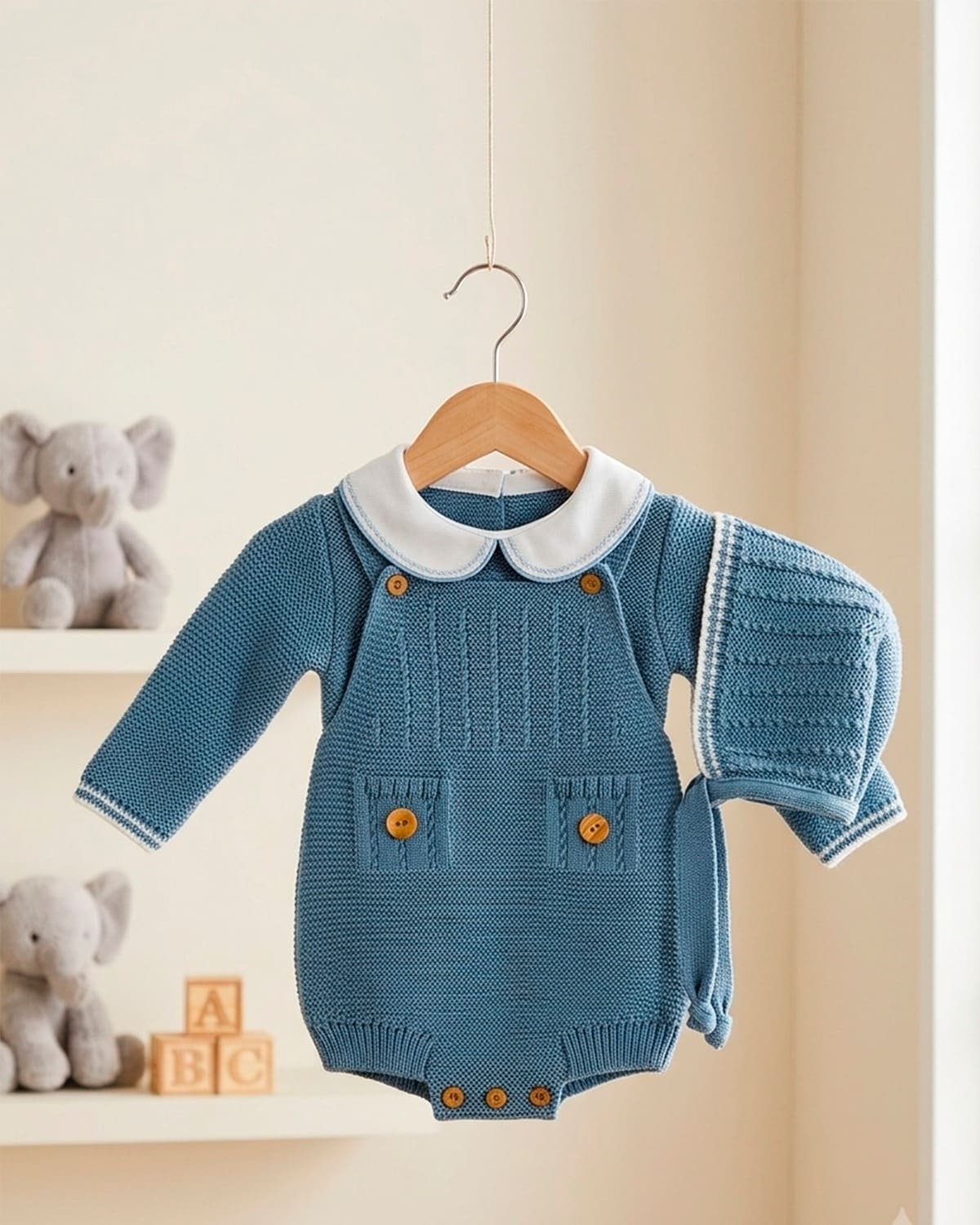 Conjunto lana pelele tiranta jersey y capota RF/1953 - Imagen 3