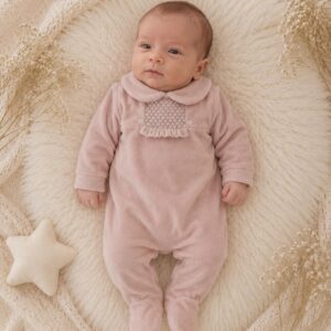 Pijama terciopelo cuello bebé RF/54