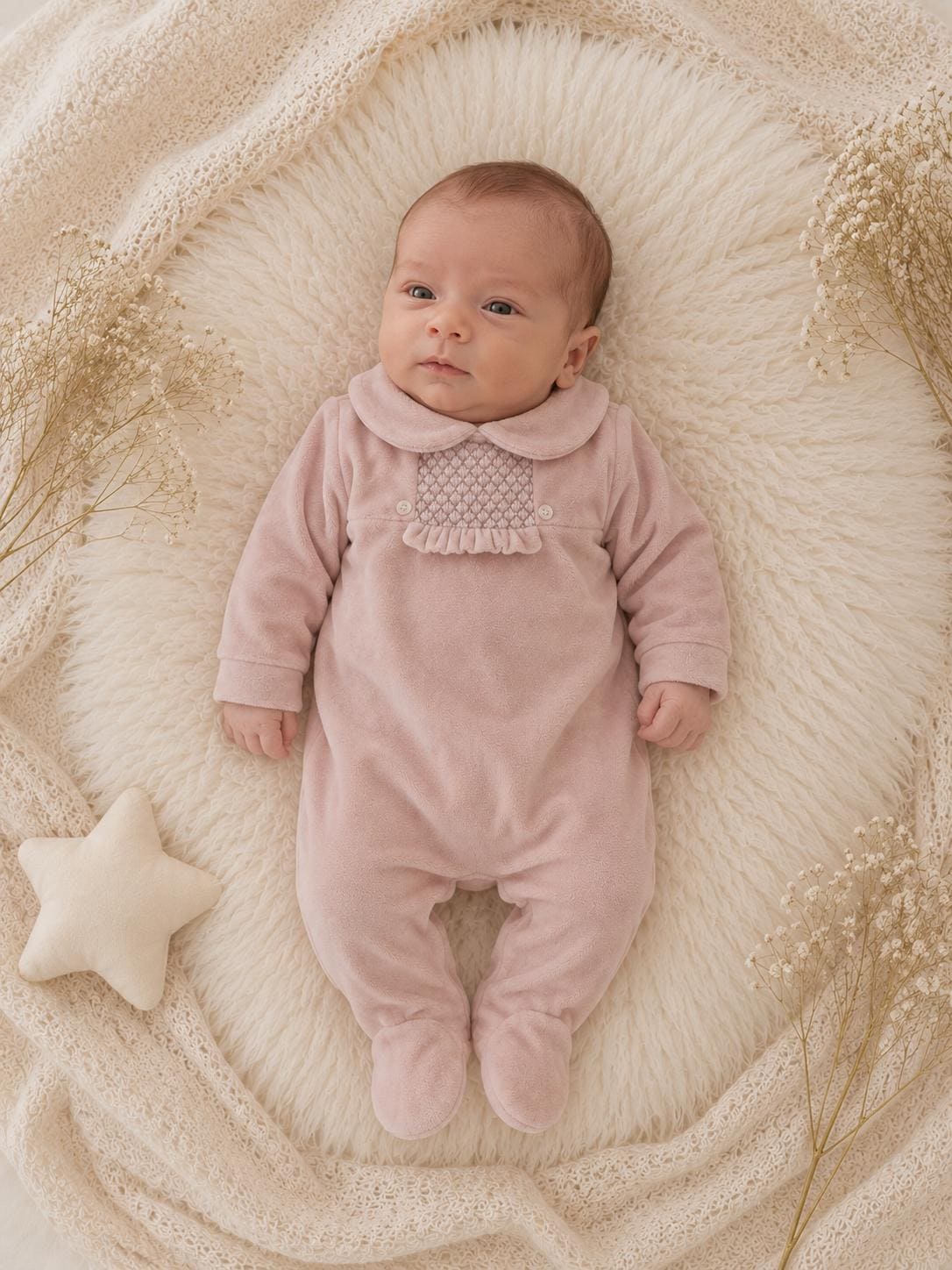 Pijama terciopelo cuello bebé RF/54