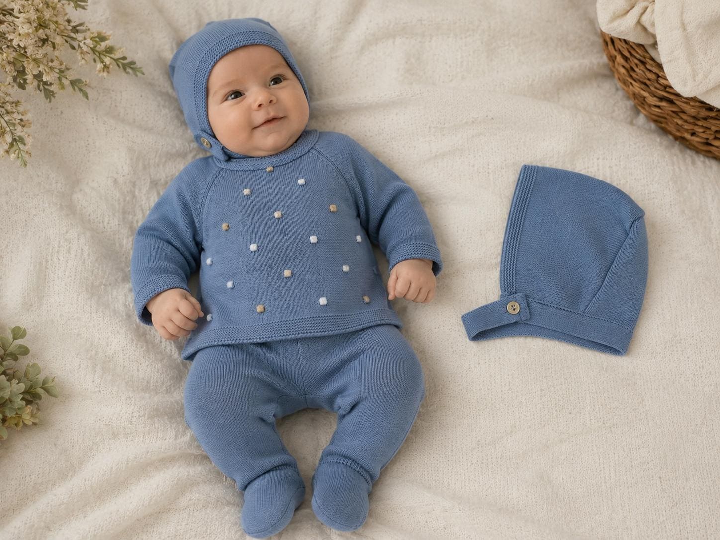 Conjunto polaina lana jersey y capota RF/9001