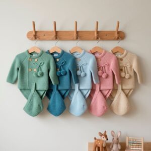 Conjunto chaqueta cubre pañal capota RF/2456
